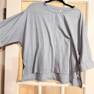 Casual Light Blue Women's Top